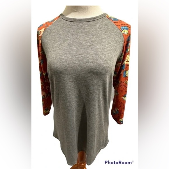 LulaRoe RARE Toy Story Disney Randy Pixar Green Alien Shirt Large Baseball Tee - Picture 6 of 9